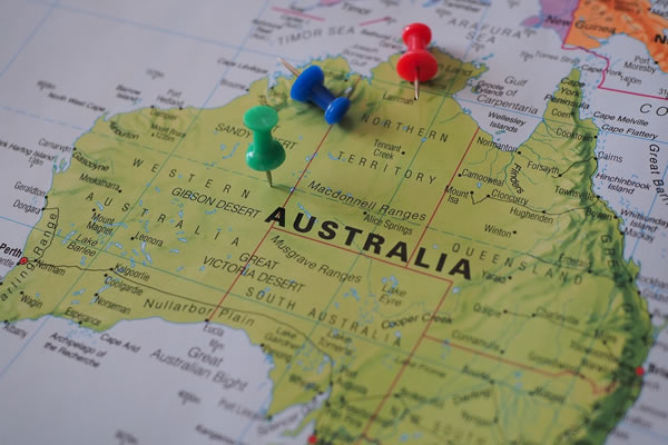 ANZAC Day Australia Map